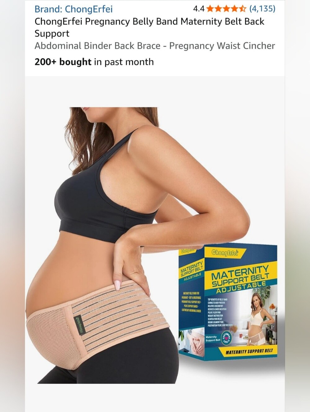 ChongErfei Pregnancy Belly Band Maternity Belt Back Support